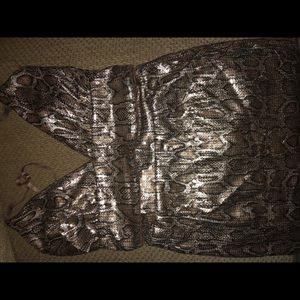 Fashion Nova Animal Print Shimmer Two piece set